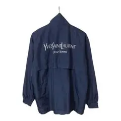 90s イヴ・サンローラン　YSL フルジップジャンパー　刺繍　バックロゴ　Mのサムネイル