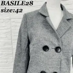 BASILE28 ジャケット テーラード ウール グレー 11572