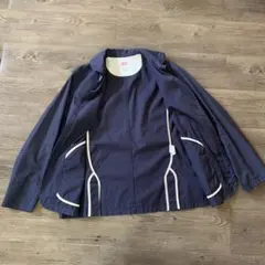 DANTON ネイビー ボタン付きジャケット