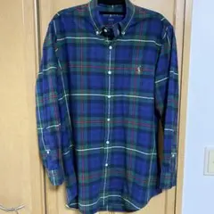 Polo Ralph Laurenボタンダウンシャツ紺系タータンチェック