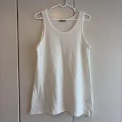【美品】Samansa Mos2 綿100% タンクトップ ホワイト Fのサムネイル