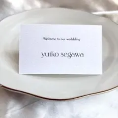 席札　結婚式　ウェディング　シンプル　白　♡ K7