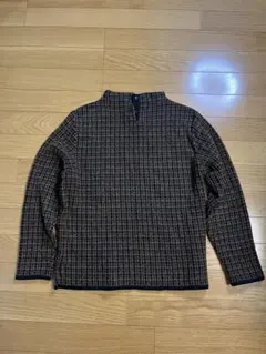 RICHE BEAU チェック柄ハイネックニット