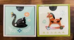 KALDI カルディ 2025 クリスマスチェスト 2種類 馬　黒鳥