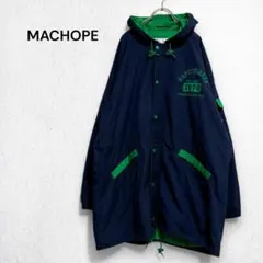 マックホープ ナイロンジャケット フード ベンチコート アウター 刺繍 綿混 M