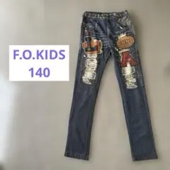 F.O.KIDS キッズ デニム風スパッツパンツ 140cm