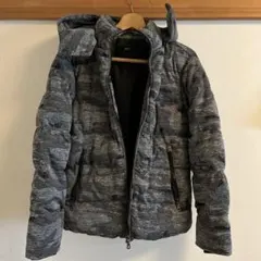 AZUL by moussy 中綿ジャケット グレー フード付き