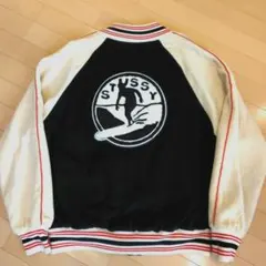 専用！00s OLD STUSSY オールドステューシー 刺繍ロゴ スタジャン stussy オールド ステューシー 長袖 ナイロン スタジャン スカジャン