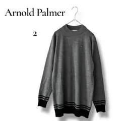 Arnold Palmer レディース　長袖ニット　グレー　ウール混　Mサイズ