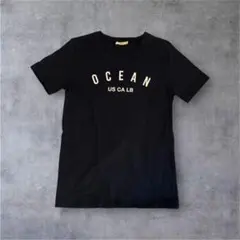 roshell 雰囲気抜群 OCEAN ネイビー 半袖 Tシャツ Mサイズのサムネイル