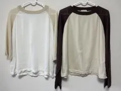 しまむら　シースルー ラグランT mysa