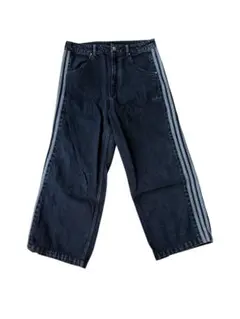 adidas アディダス　デニム　ブラック　ファイヤーバードパンツ