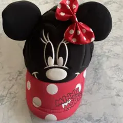 ミニーマウス キャップ 赤 水玉