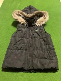 JENNI フード付きダウンベスト 黒　160