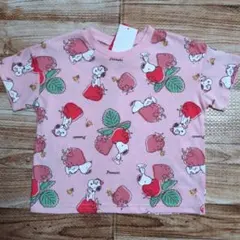 新品 未使用 スヌーピー ウッドストック 半袖 Tシャツ ピンク 95のサムネイル