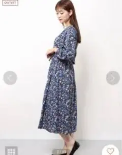 花柄ワンピースl