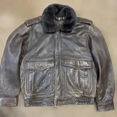 LEATHER WEAR 裏地付きレザーボンバージャケット 日本製/IZ199 - メルカリ