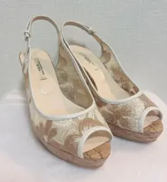 セブントゥエルブサーティー＊オープントゥレースサンダル