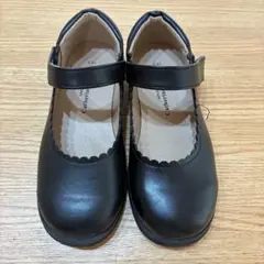 キャサリンコテージ　ブラックフォーマルシューズ ストラップ付き　19cm