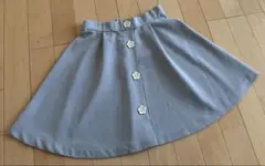 花型ボタン フレアスカート ライトブルー マリークワント ミニ デイジーのサムネイル