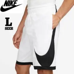 ★ビッグスウォッシュ★ NIKE ハーフパンツ 白 黒 デカロゴ Lサイズ