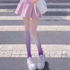 タイツ 紫色 パープル グラデーション BT ストッキング