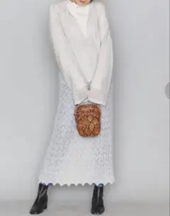 ニット　ロングワンピース