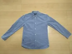 R.NEWBOLD ブルーボタンダウン長袖シャツ　デニム系