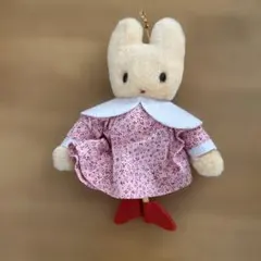 ま*美様 ★ウサギのぬいぐるみ ストラップ赤い靴付き　　昭和レトロ