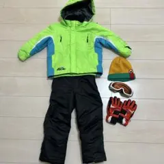 スキーウェア110サイズ&グローブ120㎝&帽子ゴーグルセット
