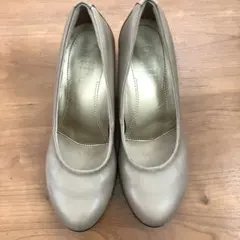 新品未使用！fitfitハイヒールシャーリングパンプスII 23.5cmオーク