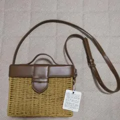 新品!!大人気完売品！ロデスコRØDESKO かごバッグショルダー ブラウン