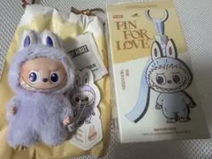 ラブブ PIN FOR LOVE ぬいぐるみペンダント イニシャル E