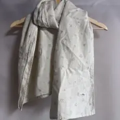 美品　ネストローブ　ストール　ベージュ　花柄　リネンのサムネイル