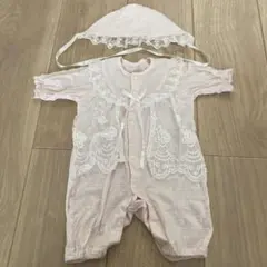 ベビー　セレモニー　ベビードレス　帽子付き　60〜70cm