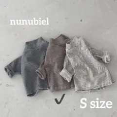 nunubiel ボーダー トップス ブラウン S 美品