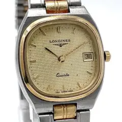 新品電池/LONGINES 腕時計 ギョーシェ ゴールド クォーツ レディースのサムネイル