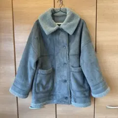 ローリーズファームリバーシブルムートンボアコート(グリーン)