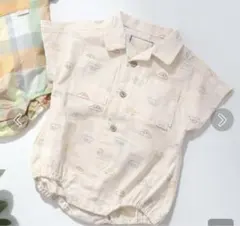 アプレレクール　車柄　ロンパース　80