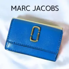 MARC JACOBS 三つ折り財布 スナップショット バイカラー ブルー