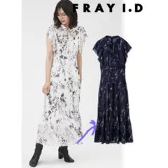 FRAY I.D プリーツプリントワンピース ペチコート付