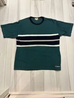 L.L.Bean ボーダー Tシャツ グリーン Mのサムネイル