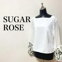 SUGAR ROSE プルオーバー　切り替え　シアー　花柄　刺繍　ブラウスのサムネイル