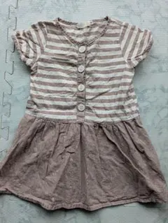 アースミュージック　ベビー　ストライプ ワンピース 90