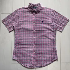 00s y2k Ralph Lauren ピンク マドラスチェック 半袖シャツのサムネイル