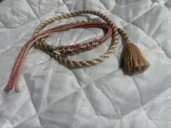 振袖用　帯締め　薄ピンク ゴールド