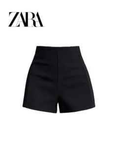 新品　未使用　ZARA　ハイウエスト　ショートパンツ ハーフパンツ　黒