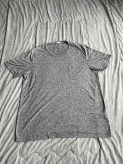 【GU 無地　ポケット付き　レディース】グレーTシャツM