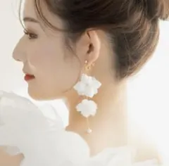 ANNAN WEDDING ホワイトフラワーピアス 結婚式