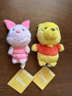 新品未使用　タグ付き　うるぽちゃちゃん プーさんとピグレット ぬいぐるみセットのサムネイル